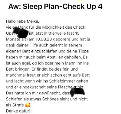 Baby Schlafcoaching Testimonial 118